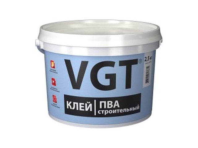 Клей ПВА строительный ВГТ (1 кг), Россия